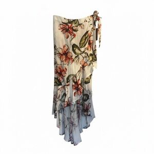 GUESS Karlotta Wrap Skirt • Blushing Azalea Print • NWT • Size S